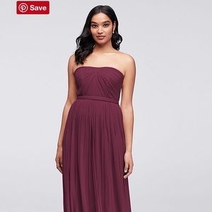 Wine colored convertible bridesmaid dress